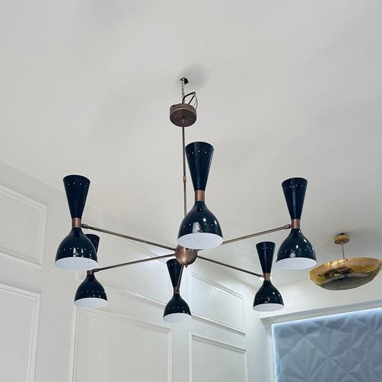 Handmade Brass Sputnik Chandelier Mid Century Modern Light Fixture Decorative Gift