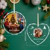 Personalized Christmas Ornament,Custom Photo&Name Crystal , First Christmas Keepsake Gift For Couples Family, Xmas Tree Decor
