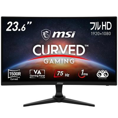 Игровой монитор MSI Gaming Monitor 75 Гц дюймов VA изогнутый монитор Full Light Cut G243CV 23.6 HD/1 мс/FreeSync/HDMI1.4b/DisplayPort 1.2a/синий