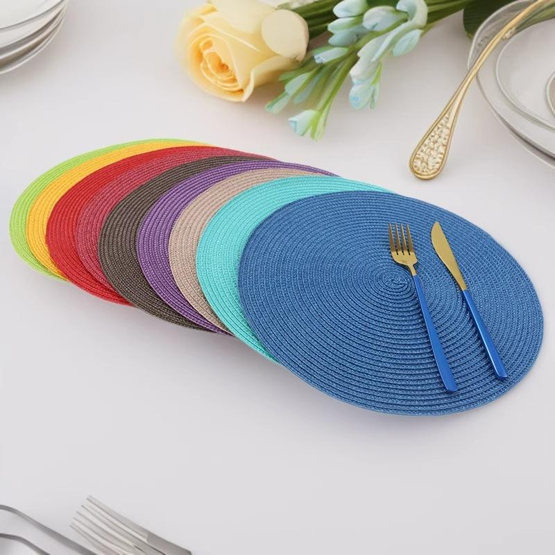 PP placemat, thermal insulation mat, leave-in coaster, dining table mat, decorative mat, hot-selling, multi-color optional, modern simplicity
