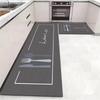 1/2pcs Kitchen Anti-Slip Floor Mat Washable Bedroom Long Strip Bedside Carpet Bathroom Entrance Door Mat Home Decoration