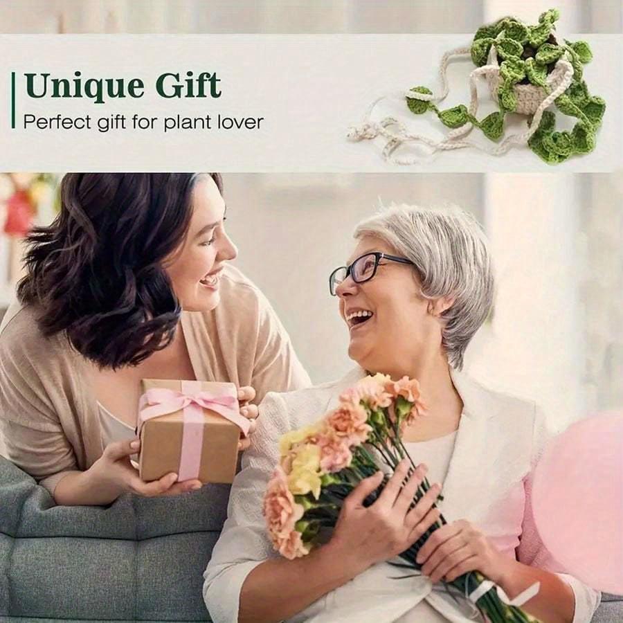 Подвесное кашпо ручной работы, связанное крючком, для украшения дома и автомобиля, с милой подвесной корзиной для горшечных растений, идеально для гостиной и декора автомобиля