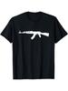 AK47 Калашников Черная Унисекс-Взрослая Футболка