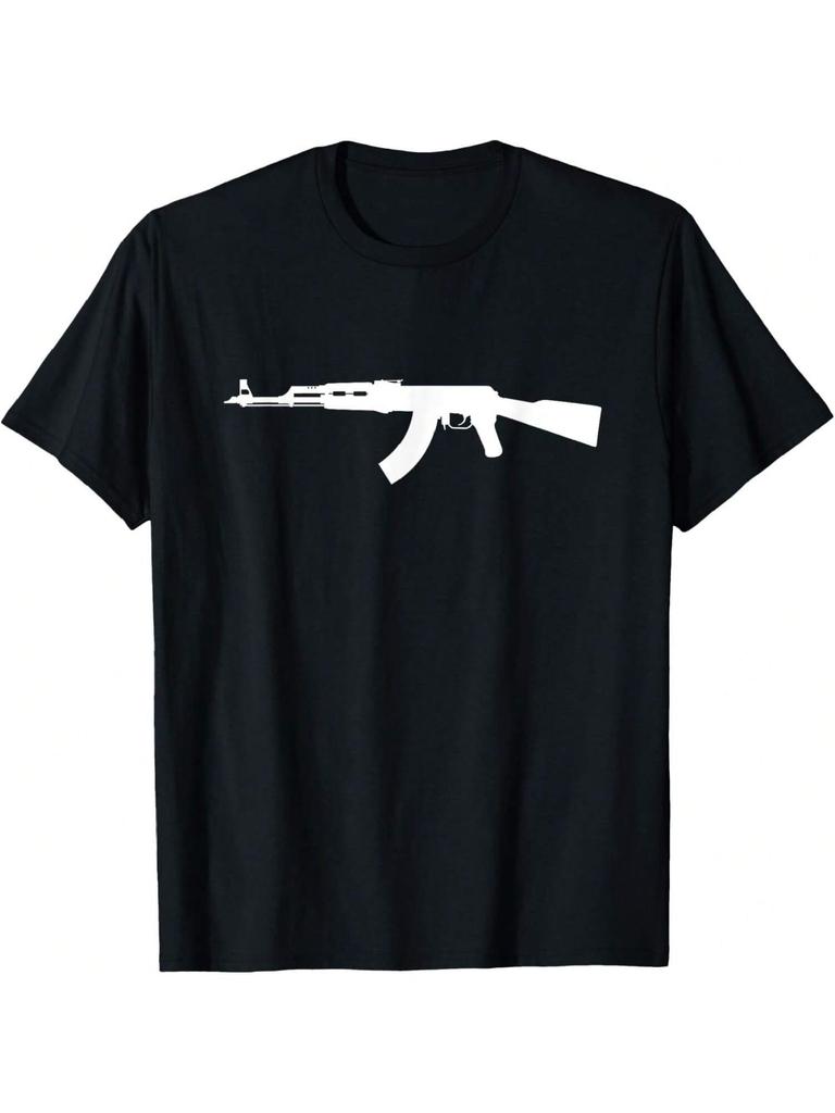 AK47 Калашников Черная Унисекс-Взрослая Футболка