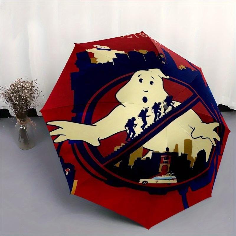 The Real GhostBusters Automatic Opening and Closing Umbrella - Lightweight 3-Fold Design, Suitable for Fans, Travel, Daily Use - Official Pr