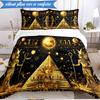 3PCS Ancient Egyptian Pharaoh Bedding Set,Including 1pc Duvet Cover And 2pcs Pillowcases Perfect for Bedroom, Dormitory, Fan Christmas gift
