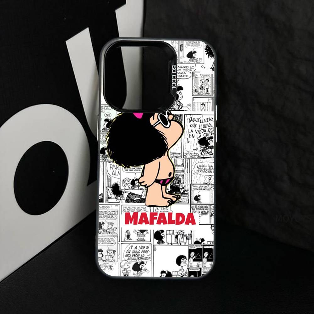 Hot Mafalda Cover For iPhone 17Air 16 15 14 13 12 11 Pro Max X XS XR Plus Colorful Silver Phone case