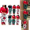 Elegant Plus Size Ladies Short/long Sleeve Floral Boho Women Party Bodycon Maxi Dress