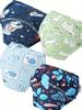 4-Pack Boys and Girls Training Pants, Comfortable Breathing Potty Train Shorts with Animal Patterns, Baby Christmas Gift