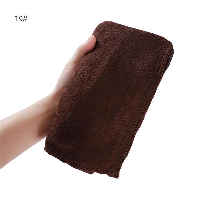 41 Color Big Size 80*190cm Crinkle Cotton Scarf Head Hijab Wrap Solid Women Shawls Femme Lady Headband Muslim Hijabs Store