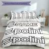 3pcs Custom Name Polini logo Bedding Set,Includes 1 Duvet Cover and 2 Pillowcases,All-season Bedroom Decor