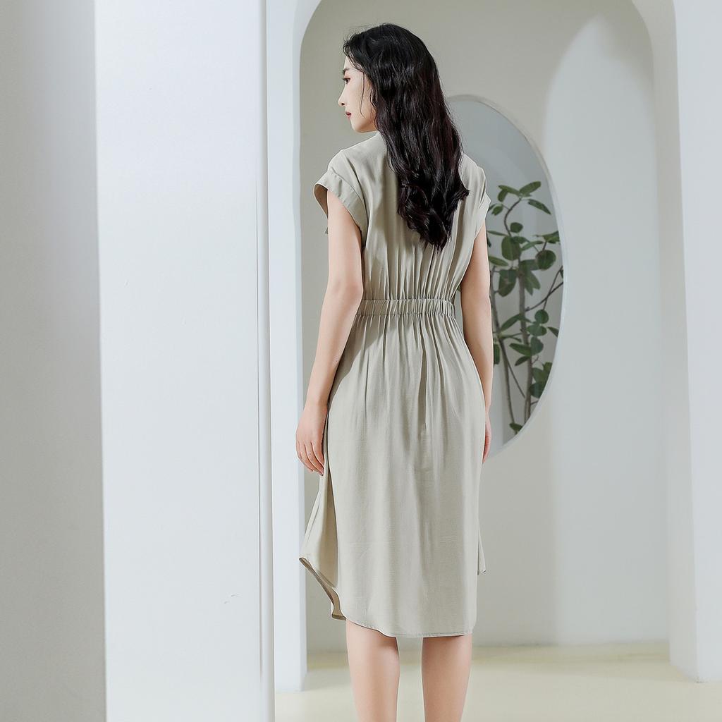 Summer Dress Simple Solid Color Commuting Women's Medium to Long Skirt