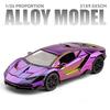 1/24 Lamborghini LP770-4 Alloy Electroplated Sports Car Model Diecasts Metal Racing Super Car Vehicles Model Sound Light Kids Toy Gift