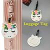 Attractive Travel Tool Boarding Animal Luggage Tag Label Cartoon Silica Name Holder 1pc