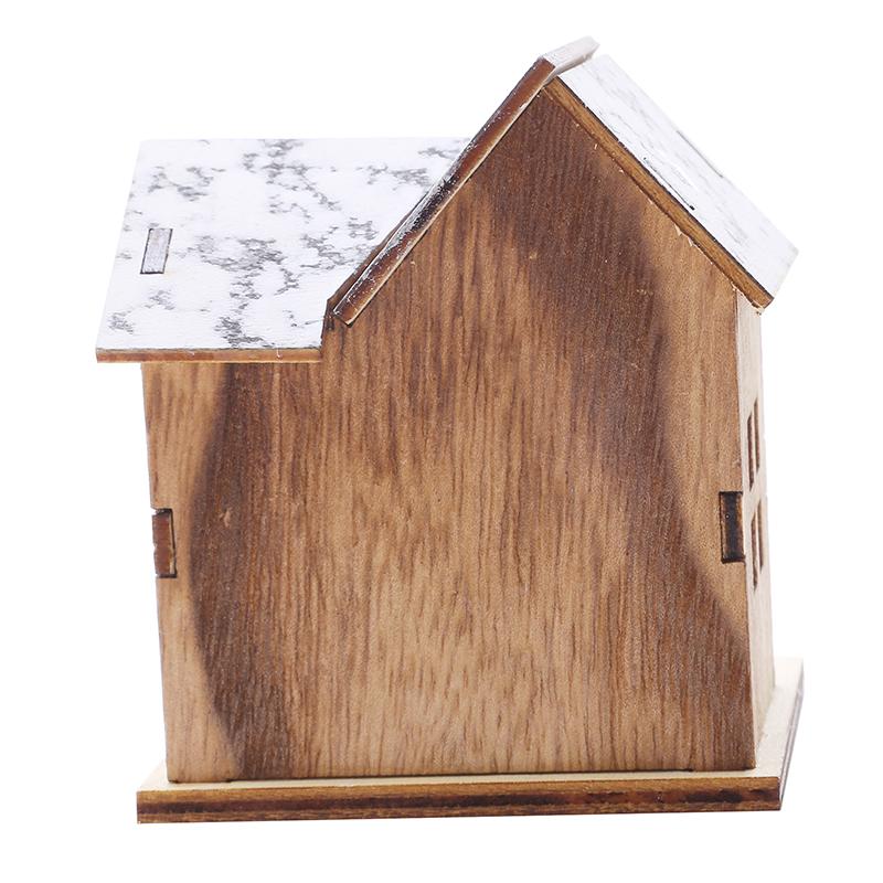 Рождественский светодиодный светильник для деревянного дома, светящийся домик, веселые рождественские украшения для дома, самодельные елочные украшения, детские подарки на Новый год