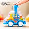 Press To Drive Toy Car No Battery Needed Home Kindergarten Baby Toy Car Transparent Gear Mini Toy School Bus Mechanical Concept Learning Birthday