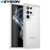 KEYSION Прозрачный противоударный чехол для Samsung S24 Ultra 5G S24+ Plus S23 FE 5G Прозрачный мягкий силиконовый чехол из ТПУ для Galaxy A25 5G