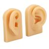 1 Pair Silicone Ear Model Light Skin Color Piercing Practice 3D Ear Model for Acupuncture Training