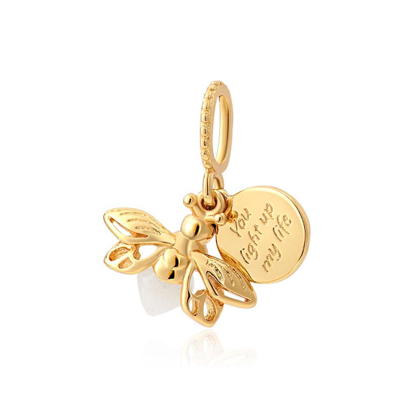 Brand New Copper Metal Plated Gold Tower Sunflower Dangle Charm Bead Component Bead Component Compatible With Authentic Original Accessories Bracelet