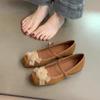 New Women's Flower Flat Mule Casual Closed Toe Shoes Luxury Flat Ballet Designer Soft Sole Shoes for Women Flats Zapatos Mujer