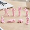 Anthropomorphic Art Pieces 8Pcs Mini Sports Figurines Minimalist Abstract Human Statues with Multi-Poses Modern Office Decor Stress Relief Desk for