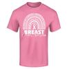 Breast Cancer Awareness Rainbow White T-shirt Breast Cancer Shirts