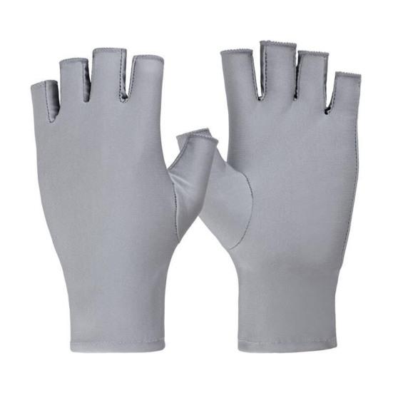 Half Fingers Gloves Super Soft Breathable Stretchy Friendly To Skin Ultra-Thin Block UV Spandex Summer Sunscreen Semi-Finger Riding Gloves