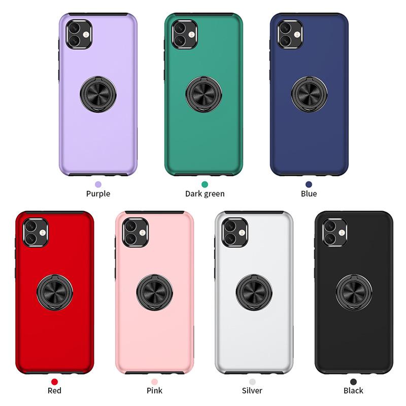 Samsung A04 Магнитное автомобильное крепление и Защитный чехол для телефона со скрытым кольцом-держателем, Защита от падений, Полное покрытие.