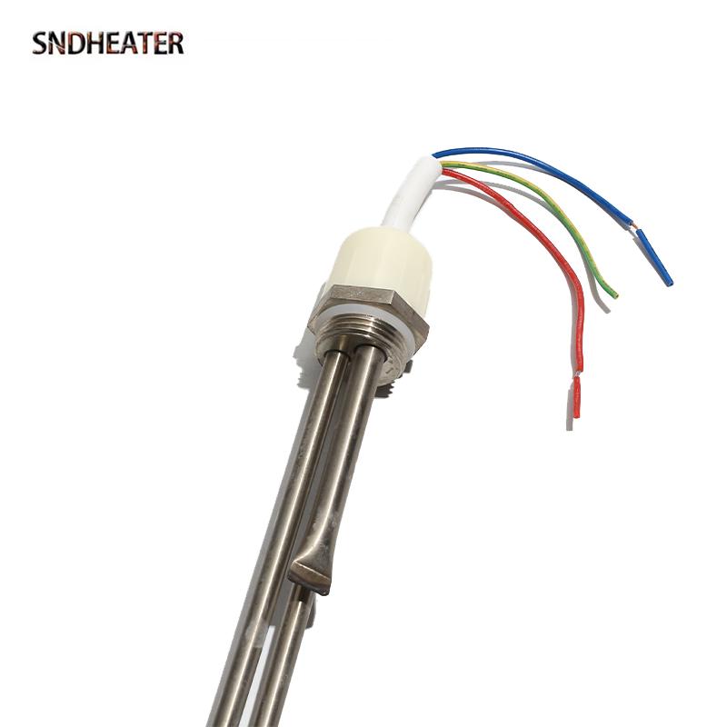 SNDHEATER 220В 1,5 кВт Электрический ТЭН для солнечного бака G1" Резьба 32 мм с контролем температуры 37 см 3-проводной с колпачком
