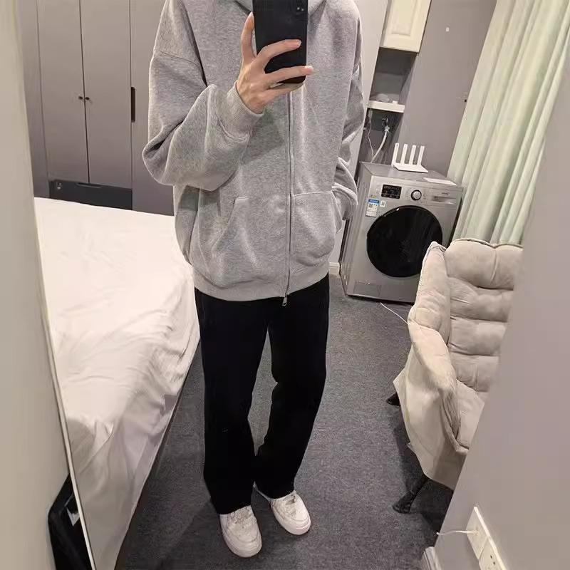 Мужская толстовка-кардиган с капюшоном в гонконгском стиле, весна-осень, новый модный бренд, простая универсальная повседневная спортивная толстовка, куртка для мужчин