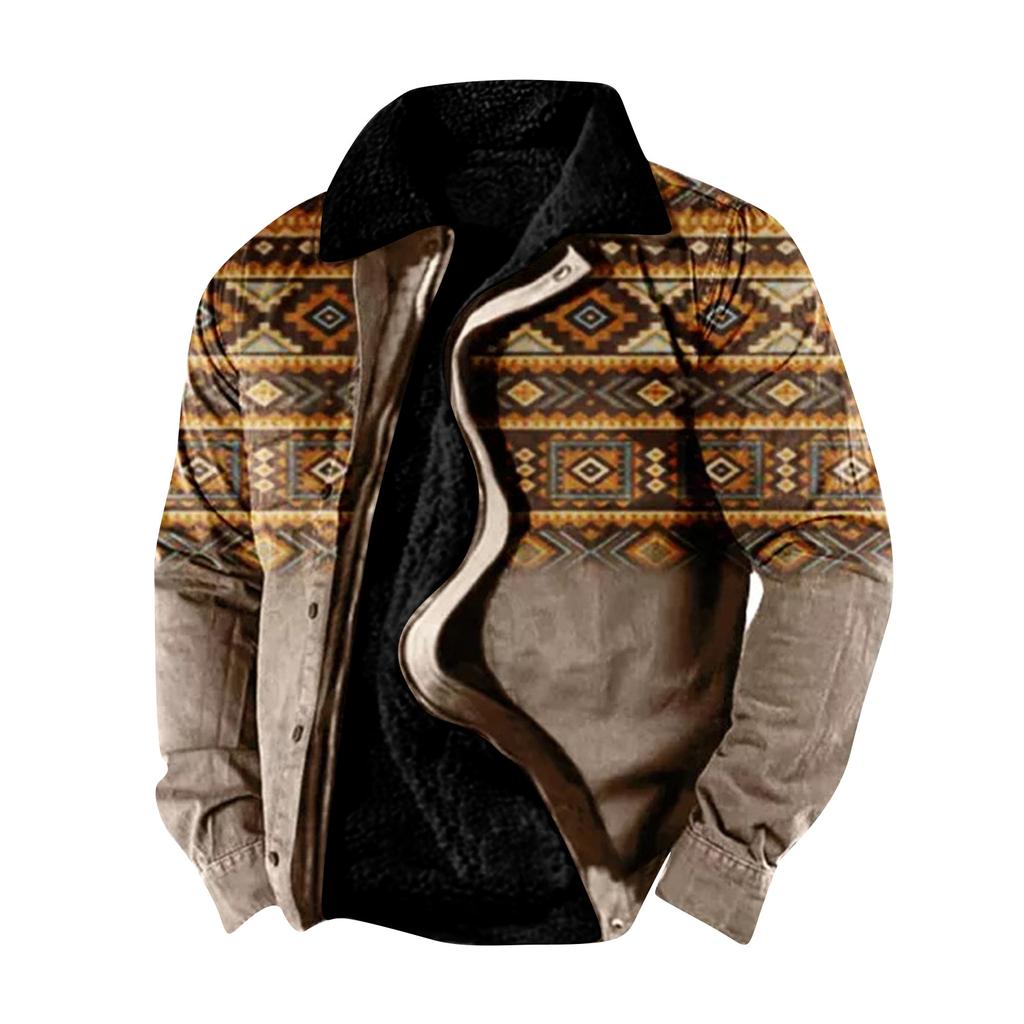 Men's Casual Camouflage Sports Sweatshirt Long Sleeve Zipper Loose Cotton Jacket Coat