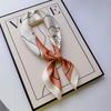 New Hundred Hundred Satin Letter Print Neckerchief 70×70 Silk Scarf Small Square Scarf High Sense of French Scarf