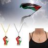 Stainless Steel Palestinian Map Pendant Necklace Ethnic Style Couple's Trendy Titanium Steel Accessory