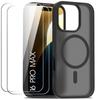 Protective Case - BOOLING - for iPhone 16 Pro Max - Shockproof - Translucent - Magnetic Ring