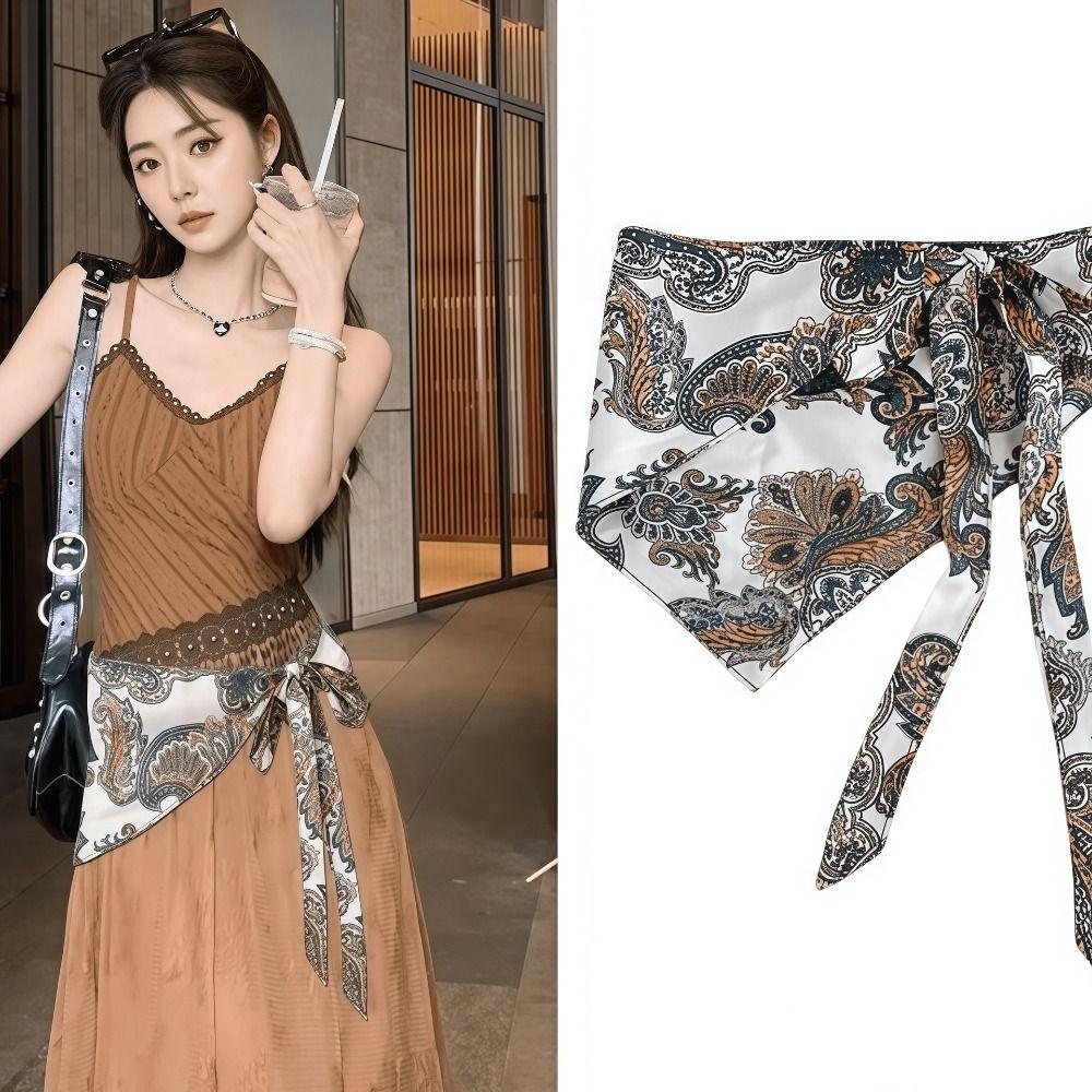 Ethnic Style Triangular Scarf Multicolor Waist Seal Fashion Waist Decoration  Accessories