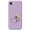 For iPhone 16e Case Working Cat Pattern Printing Straight Edge TPU Phone Back Cover