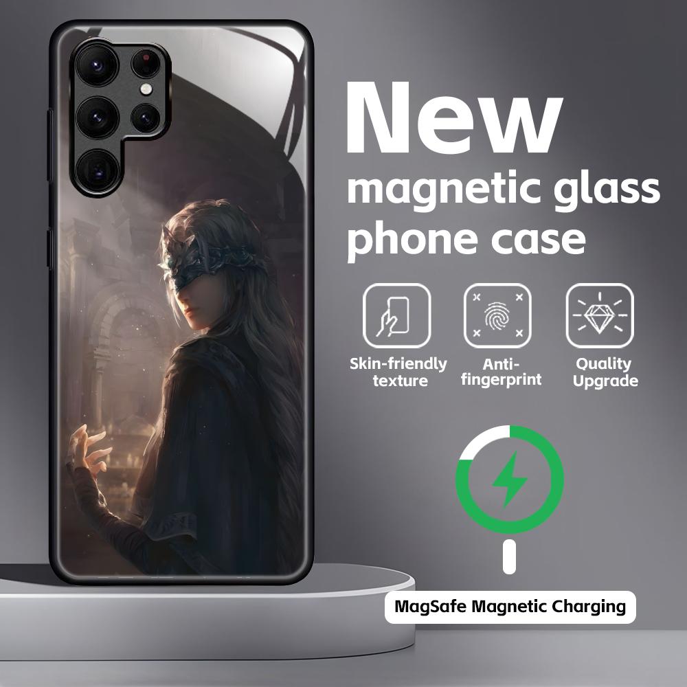 Classic game DARK SOULS Phone Case For Samsung S26 S25 S24 S23 S22 S21 Plus Ultra Note20 Glass Magnetic Case