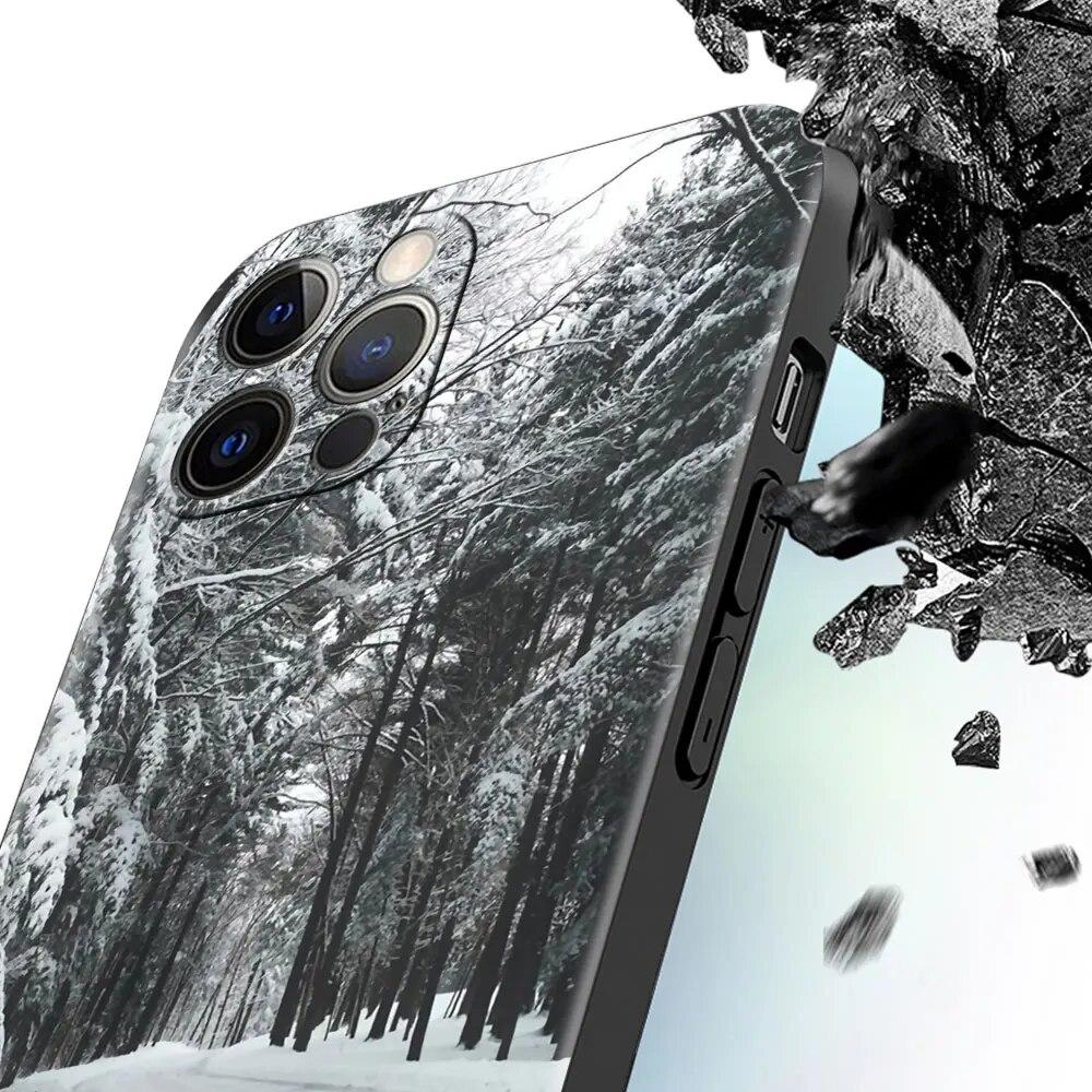 Чехол для телефона со снежным пейзажем для iPhone Samsung Galaxy Redmi Xiaomi Oppo OnePlus Note SA 7 8 9 10 11 12 13 14 20 21 22 23 53 54 Pro Max Ultra TPU Soft