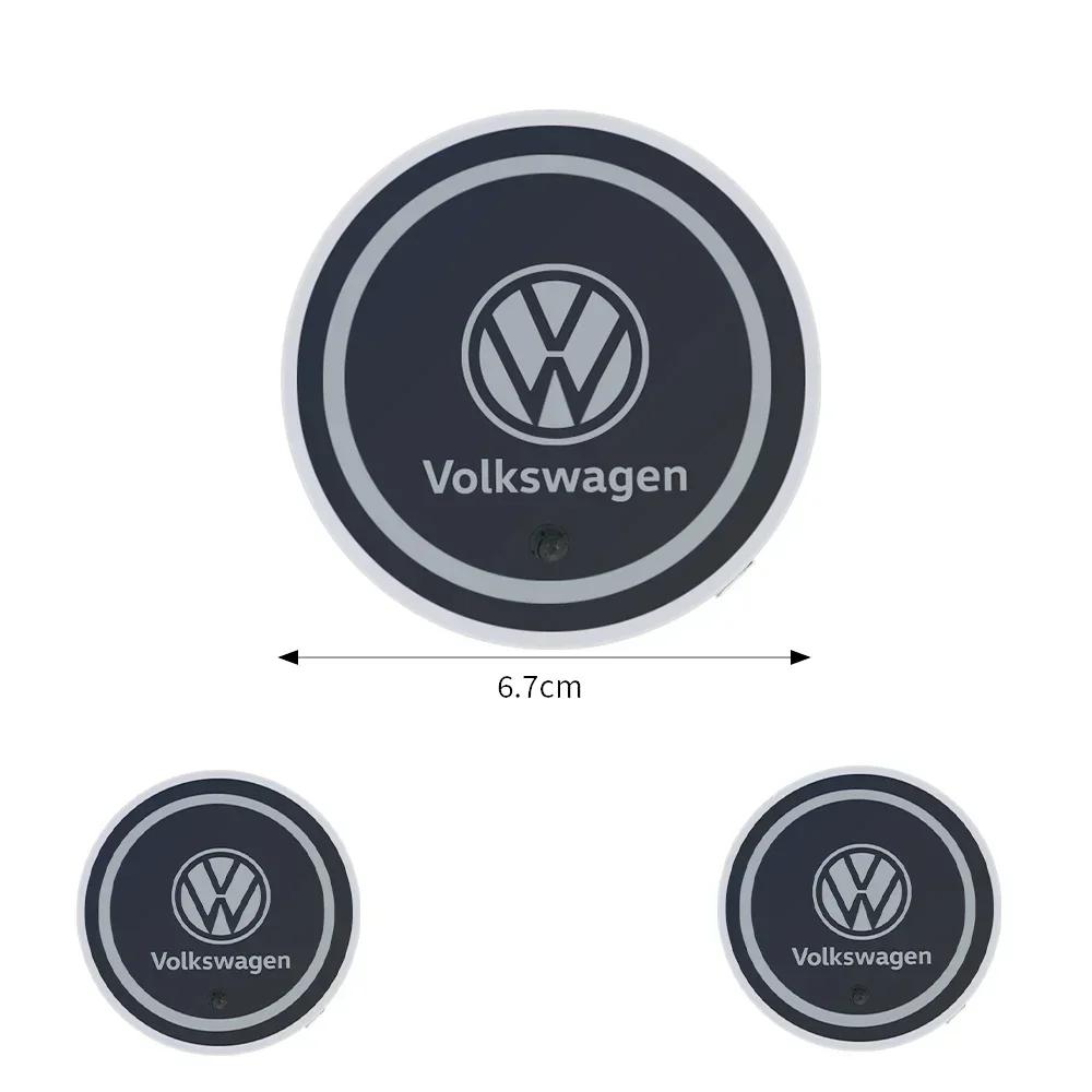 Новый Новый 7 Цветов Подсветка Салона Автомобильный Подстаканник для Volkswagen VW MK4 MK5 MK6 MK7.5 TSI TDI Magotan B5 B6 B7 GTD Touareg Pas