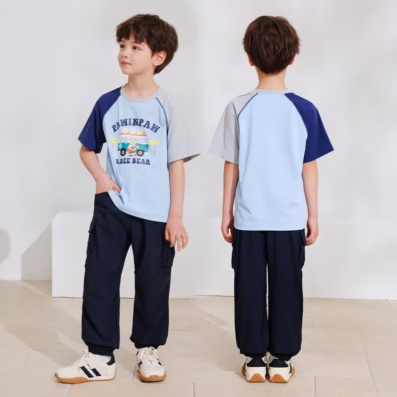PawinPaw Kids Cartoon Bear Cuffed Cargo Pants
