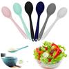 Flexible Soup Unbreakable Spoon Silicone Long Handle Kitchen Scoop Cooking Ladle for Home