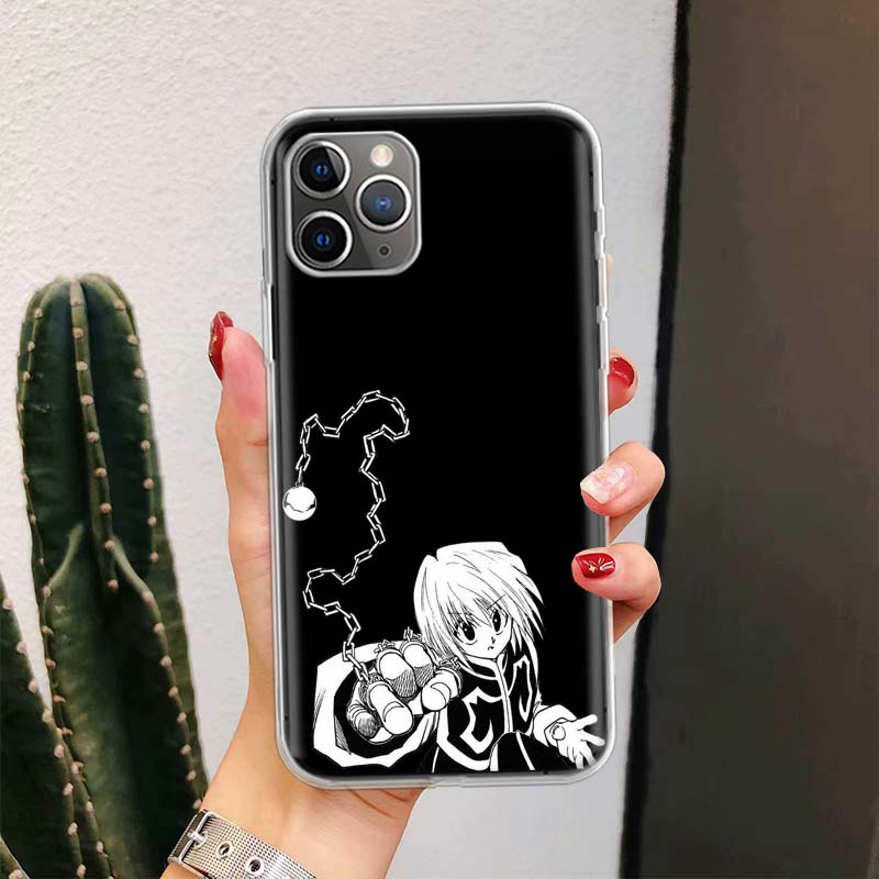 Черно-белый Hunter X Для iPhone 17 Air 16 15 14 Plus 13 Mini 12 11 Pro Max Чехол для телефона 16E 7 Печать 8 SE Fundas Чехол Мягкий Coque 1