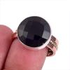Кольцо из стерлингового серебра 925 пробы с натуральным черным драгоценным камнем Onex S.8 T6r12