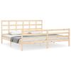 VidaXL Bed Frame with Headboard 200x200 Cm Solid Wood 3194006