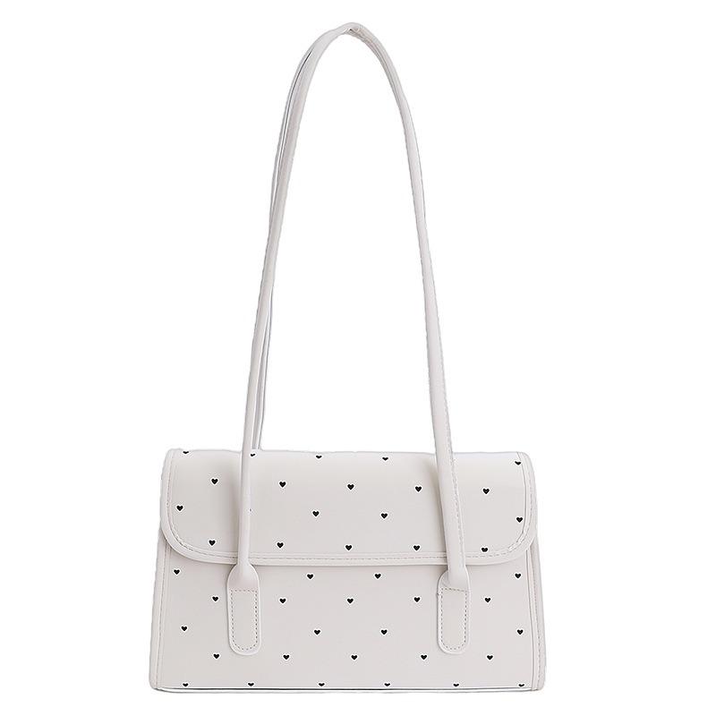 Летняя лакированная сумка в горошек, новая трендовая нишевая сумка подмышку, вместительная сумка-тоут для поездок на работу