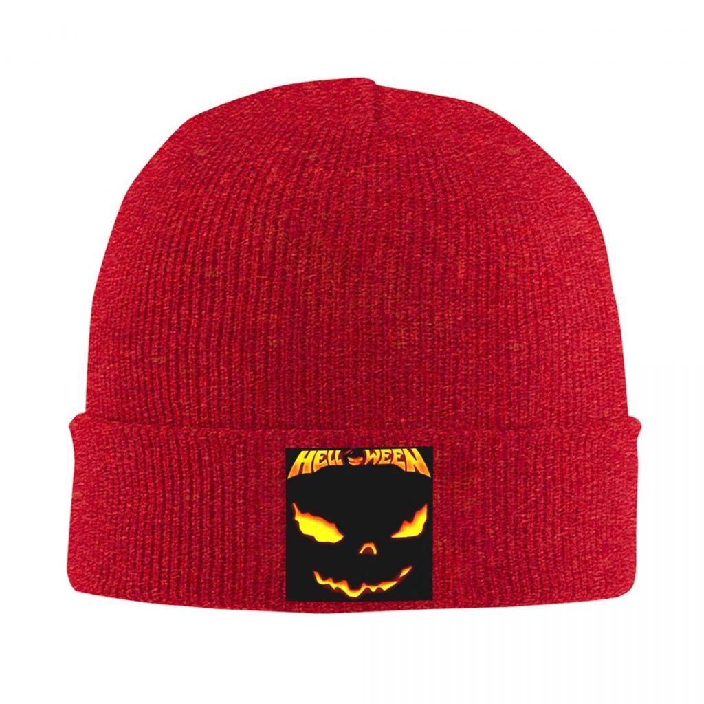 Helloween Rock Band Warm Knitted Cap Fashion Bonnet Hat Autumn Winter Outdoor Beanies Hats for Unisex Adult
