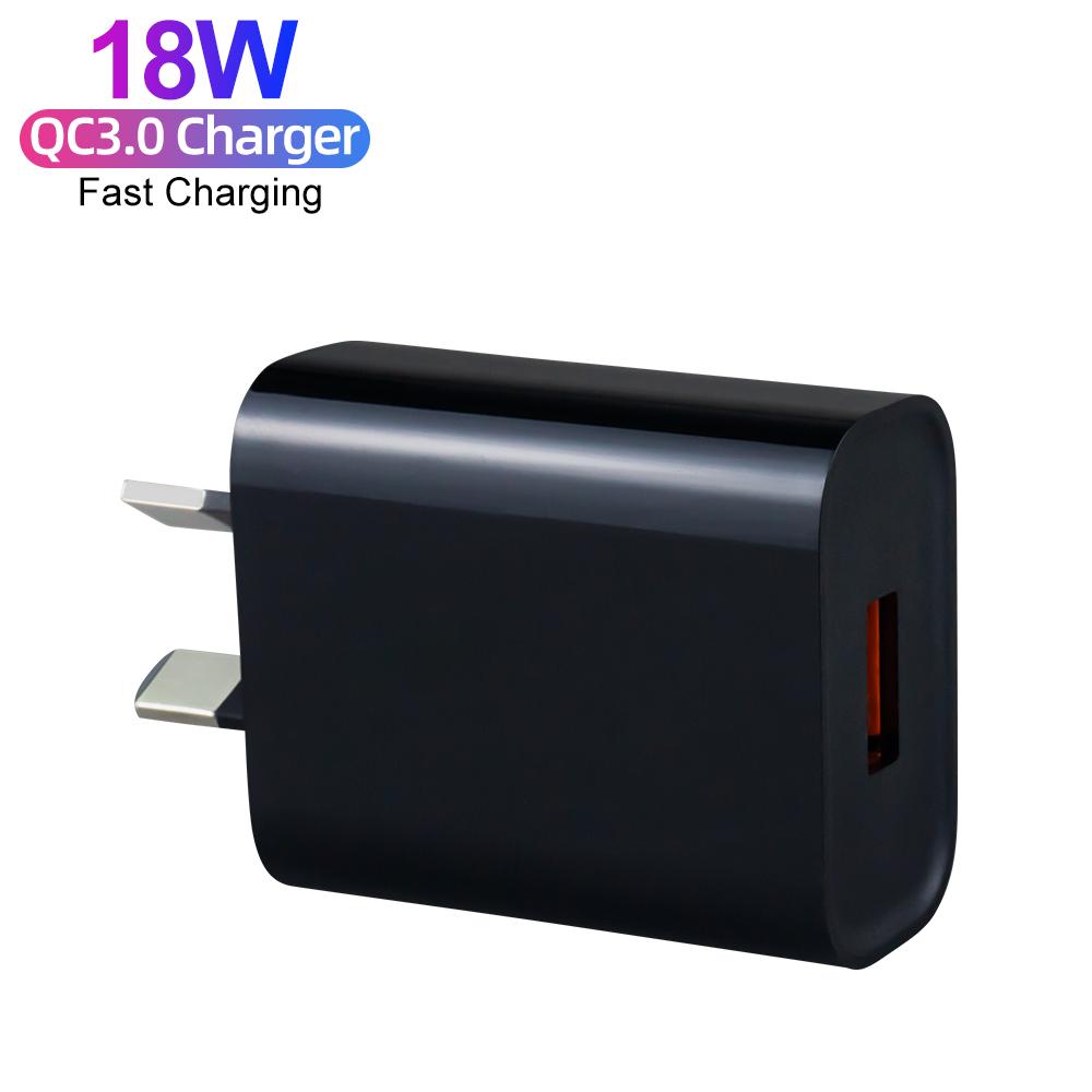 AU Plug Phone Charger QC 3.0 USB Travel Wall Quick Fast Charger Wall Charger