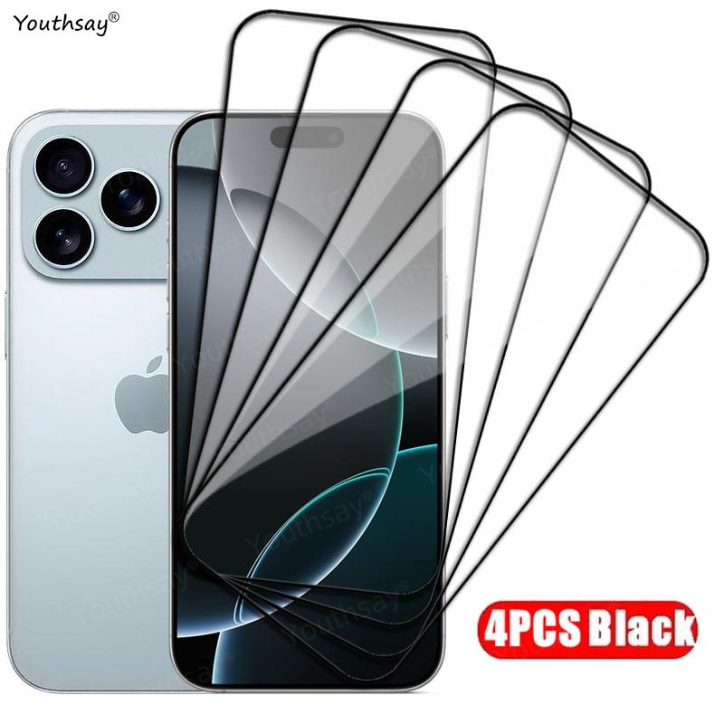 1-4 шт. Стекло для iPhone 17 Pro Max Закаленное стекло iPhone 17 16 15 Pro Max Защитная пленка для экрана HD Пленка для телефона iPhone 17 Pro Max