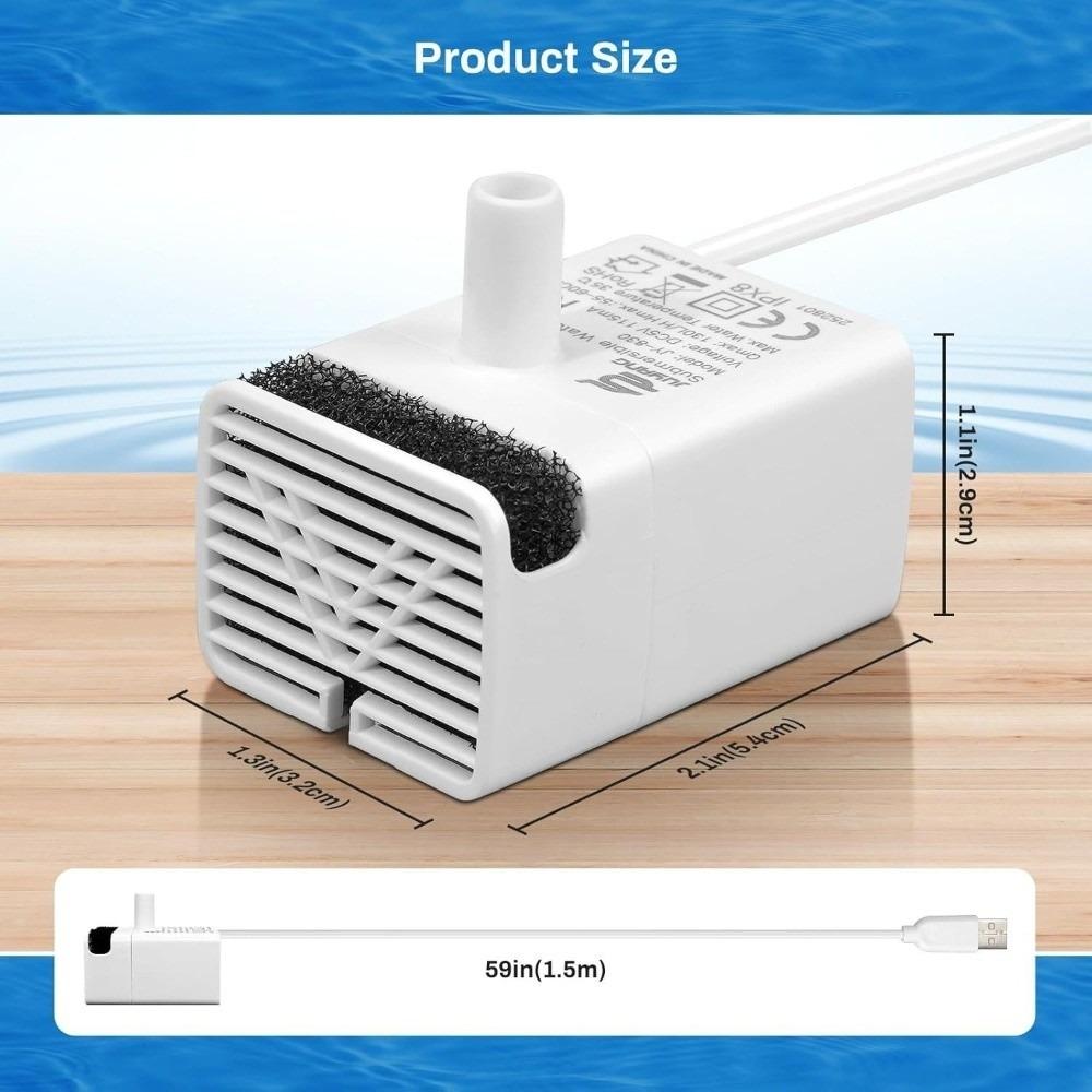 DC 5V Pet Water Pump IPX8 Waterproof Replacement Pump Cat Fountain Pump  Fountain Replacement