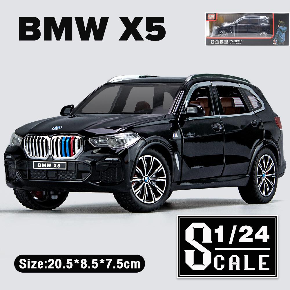 1:24-масштабная модель автомобиля из сплава X5 с имитацией звука и света, отлитая под давлением игрушечная машина-внедорожник для мальчиков, коллекция украшений, подарок